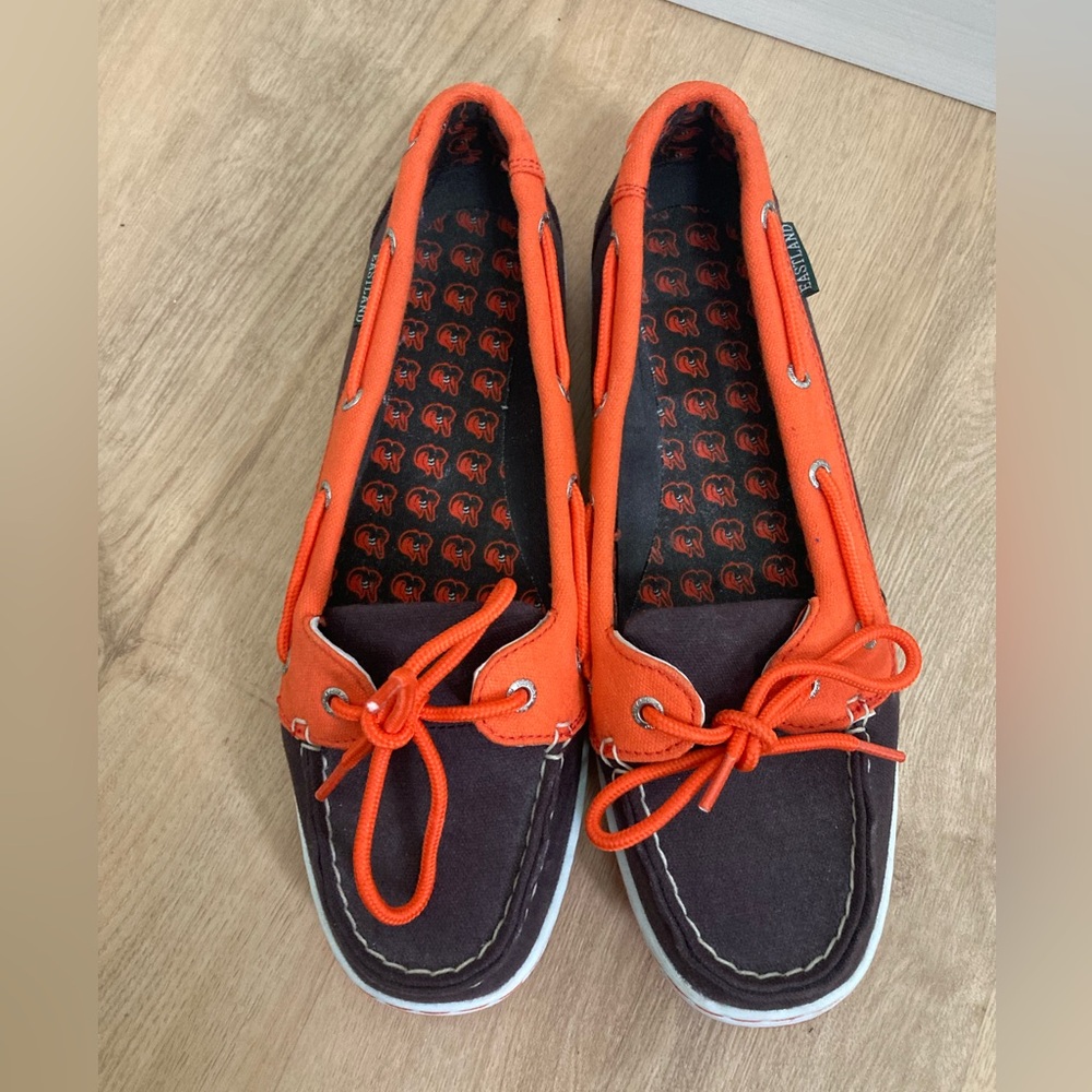 Women's Baltimore Oriole’s Orange and Brown Boat Shoes
